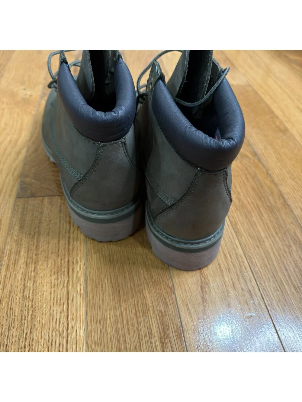 Size 8 US Men’s Timberland ReBOTL Waterproof 6” Boots Gray Nubuck  Green